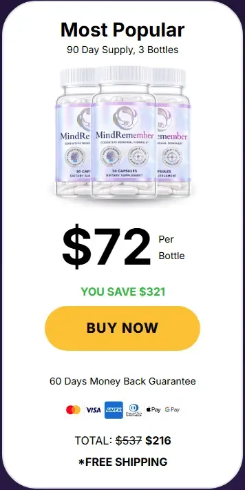 Order MindRemember 3 Bottles