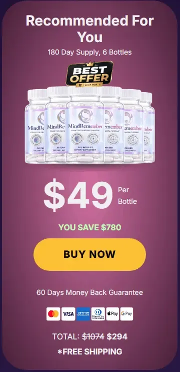 Order MindRemember 6 Bottles